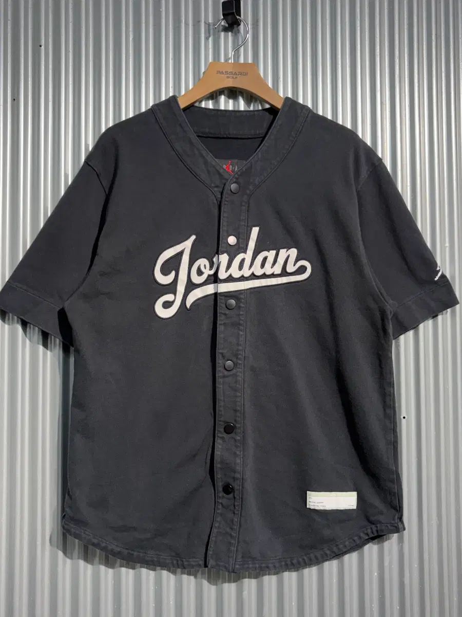 [95/M] 조던 JORDAN 루즈핏 코튼 베이스볼 저지 블랙 4.5