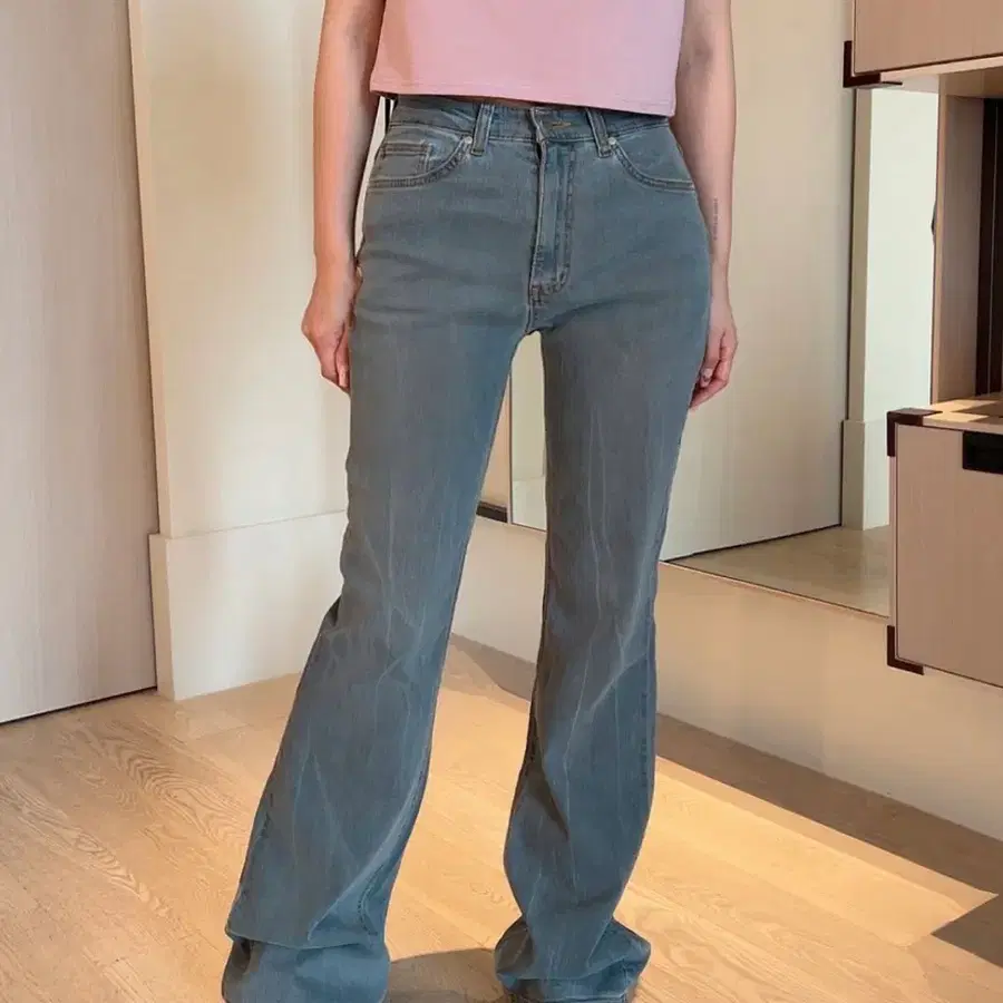 워싱 부츠컷 M