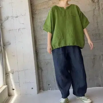 벨기에 린넨 반팔 상의