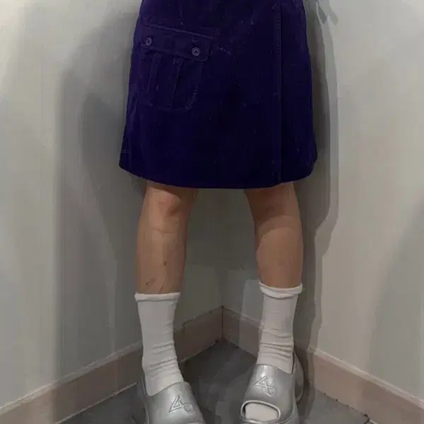 M 컬럼비아 코듀로이 스커트 퍼플