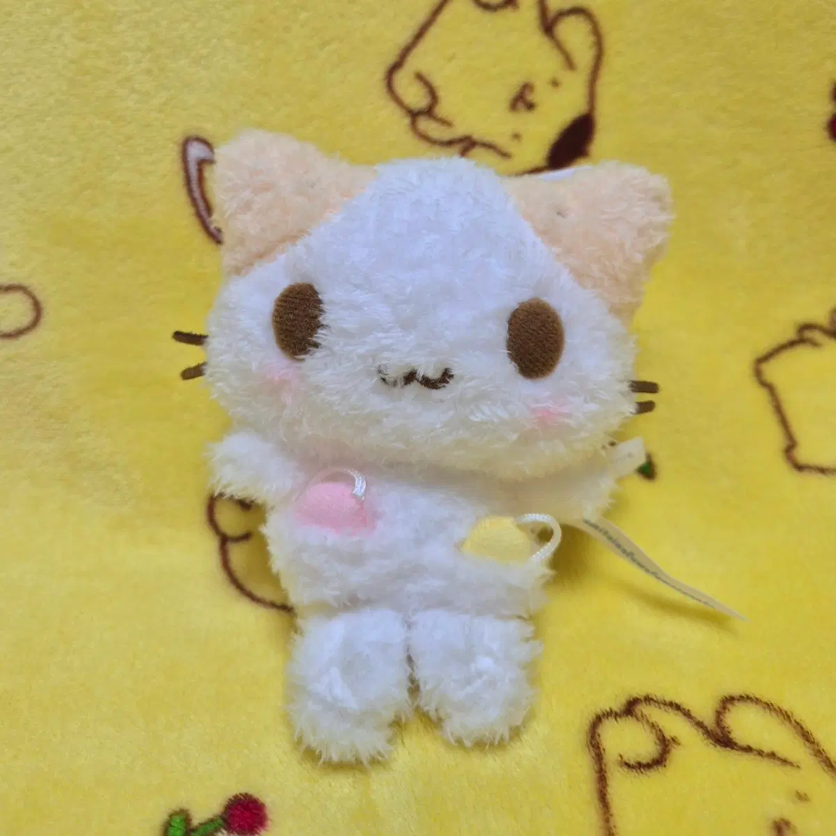 산리오 네코 모임 시리즈 마슈마로 고양이 마스코트 키링 인형 홀더 정품 마시멜로