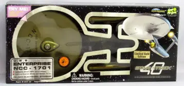 ART ASYLUM ELECTRONIC STARSHIP USS ENTERPRISE NCC-1701 / LIMITED GOLD EDITION 16인치