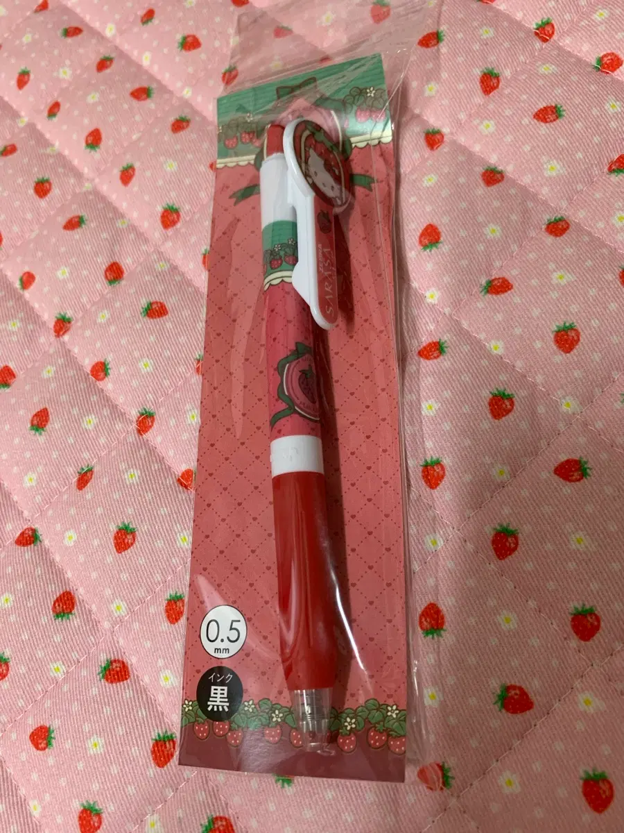 퓨로랜드 사라사 딸기키티 볼펜