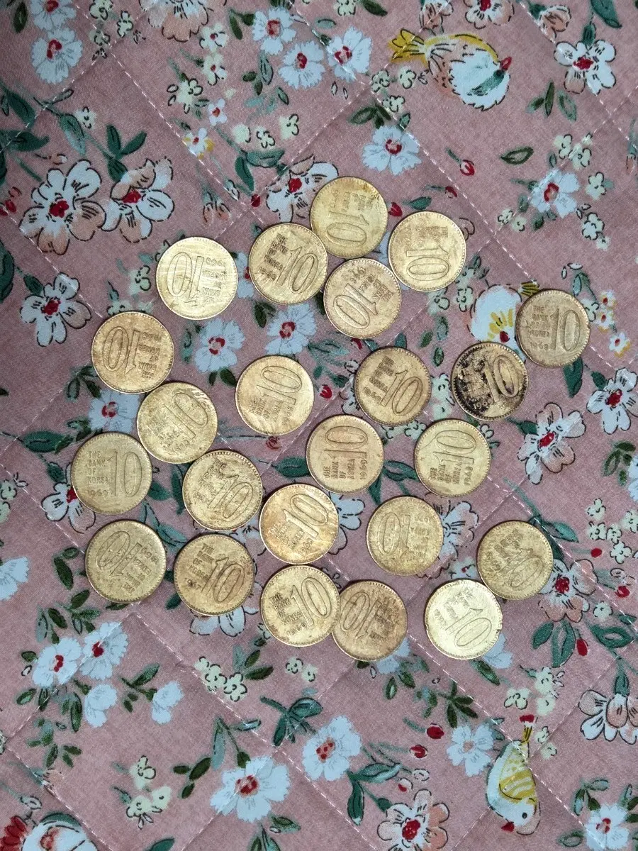 옛날동전 1960년대 10원 동전 23개