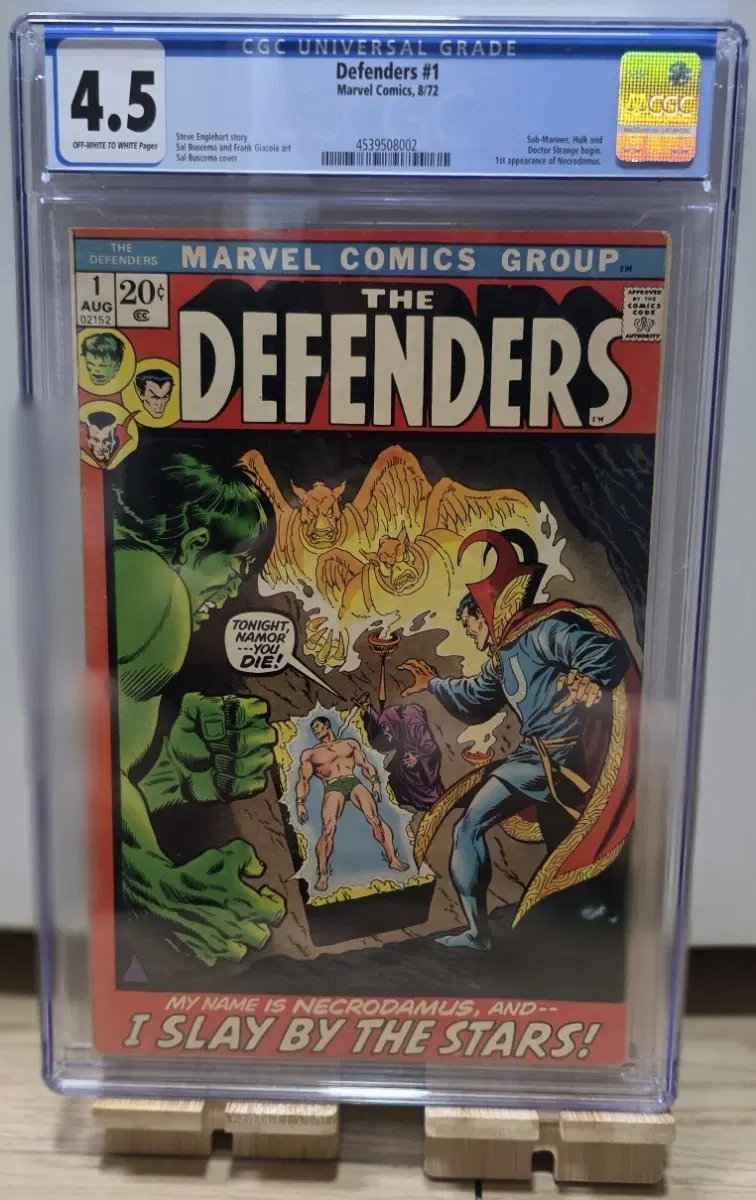 (교환가능) 1972년 마블 코믹스 디펜더스 1호 CGC 4.5 스파이더맨 토르 헐크 골동품 아이언맨 닥터스트레인지 타노스