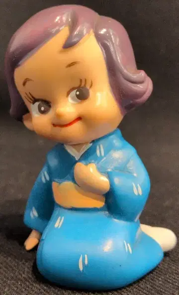 칸교 은행 소프트 비닐 저금통 노바라짱 파란 기모노 85mm