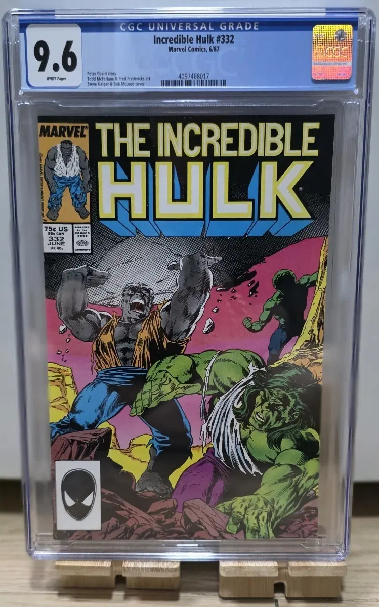 (교환가능) 1987년 마블 코믹스 인크레더블 헐크 332호 CGC 9.6 스파이더맨 토르 헐크 골동품 아이언맨 닥터스트레인지 타노스