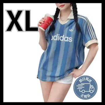 공식 완판 [ adidas ] 아디다스 데님 축구 저지 XL 블루