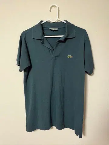 CHEMISE LACOSTE 피케 셔츠 블루 그레이