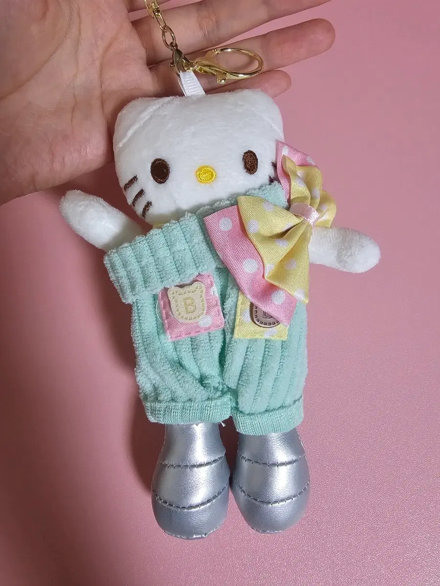 헬로키티 인형 키링 민트색 옷 롱키티 롱다리키티