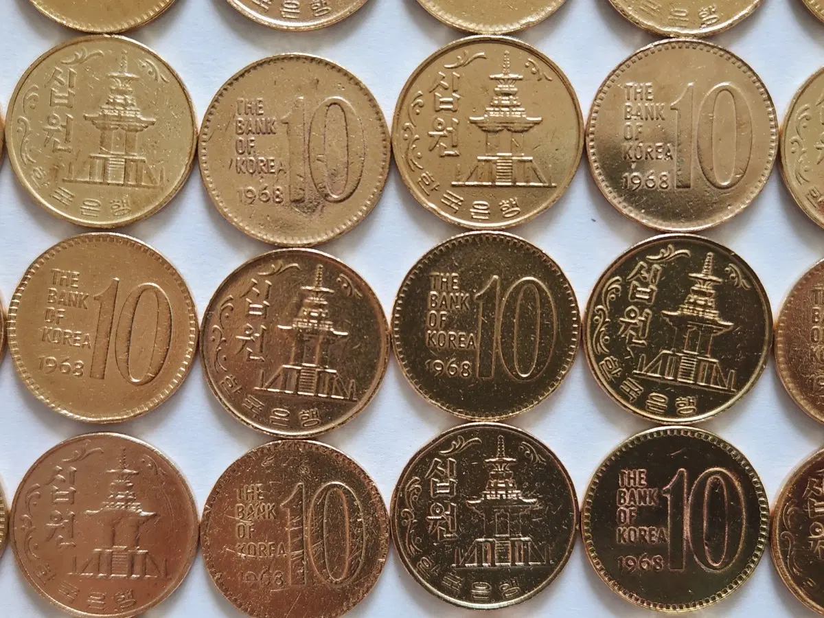 동전.특년도 68년 10원 50개