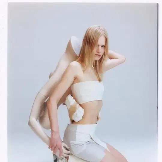 M OJOS 홀터넥 미니스커트 그레이 M-31