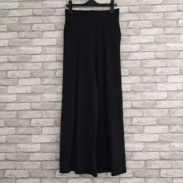 티아라 블랙 와이드 팬츠 이지 팬츠