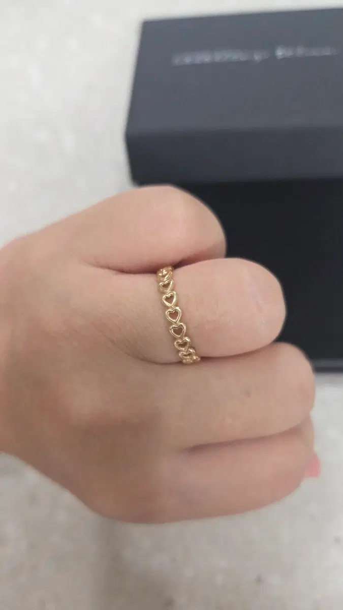 판도라 14k 링크드러브 반지