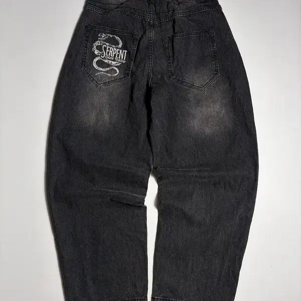 이티씨이 25ss 스네이크 본 워시드 데님 팬츠 R3139