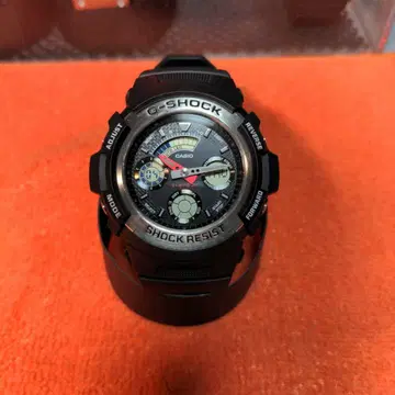 CASIO G-SHOCK AW-590 블랙 아날로그 디지털 손목시계 새상품급
