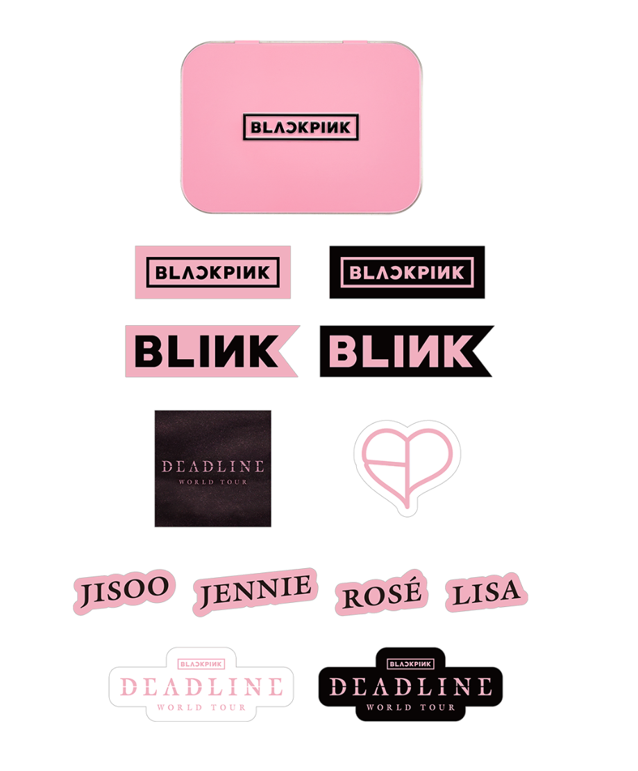 [DEADLINETOUR] BLACKPINK TIN CASE + STICKER SET 블랙핑크 틴케이스 스티커 세트