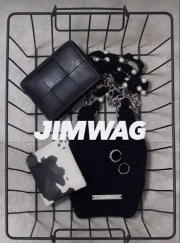 JIMWAG 니트 포쉐트 블랙 미니백
