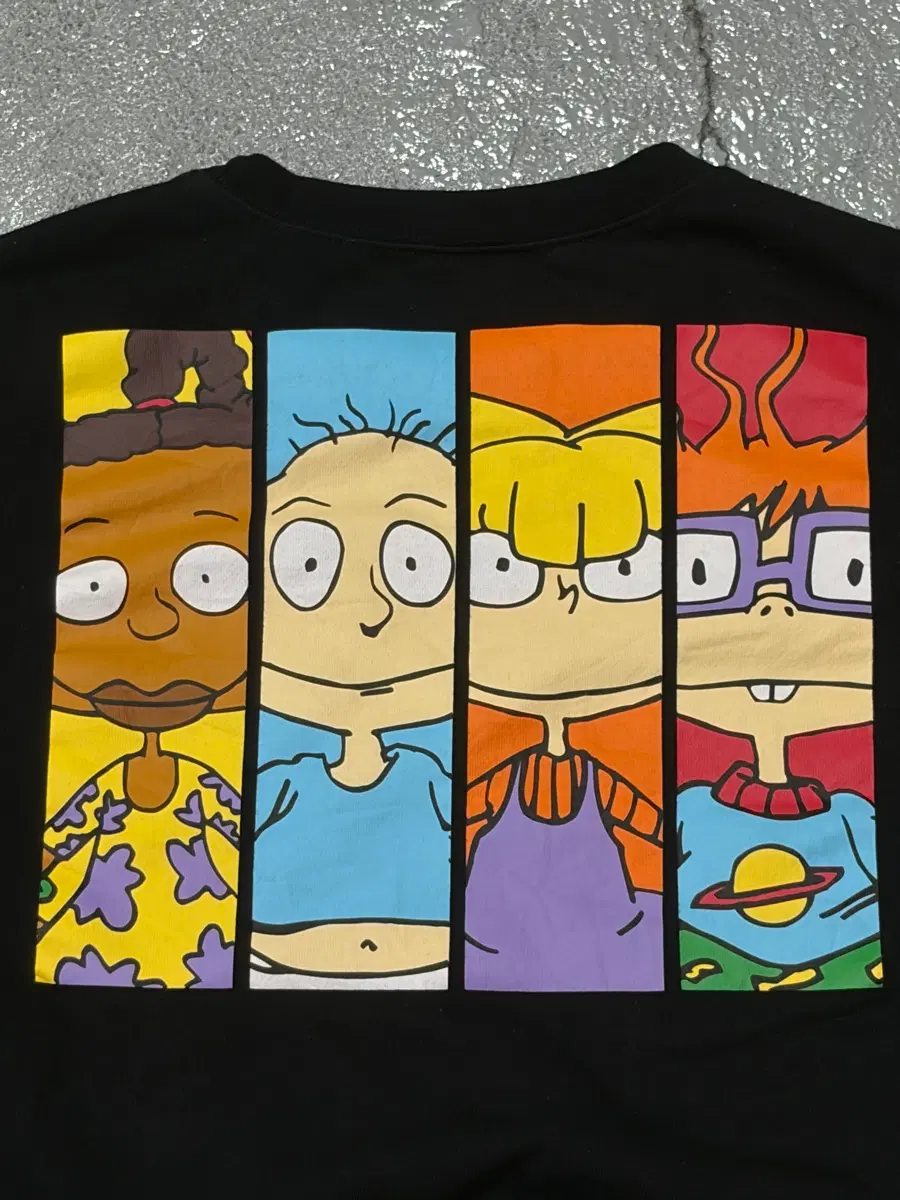 니켈로디언(Nickelodeon) 러그래츠 공식 빈티지 블랙 스웻셔츠