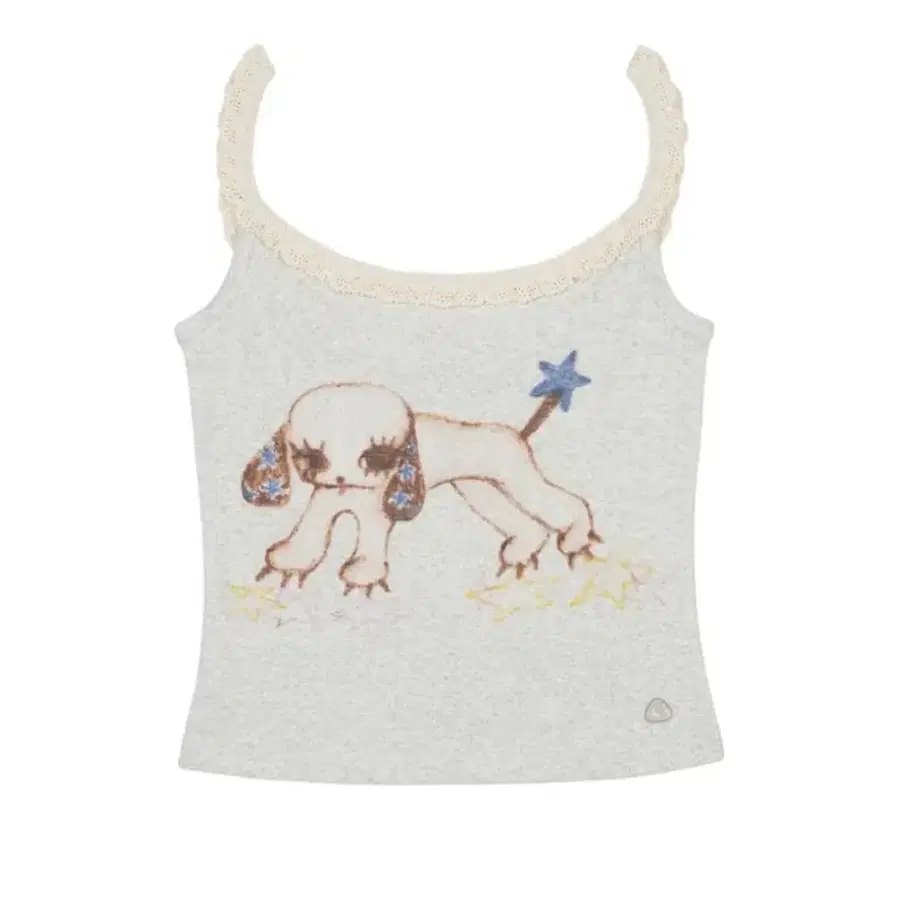 마지막가격) 코이세이오 빈티지 퍼피 레이스 슬리브리스 라이트 멜란지 2사이즈