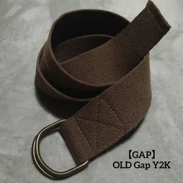 [ GAP ] Y2K 올드 갭 와이드 더블 링 벨트 브라운