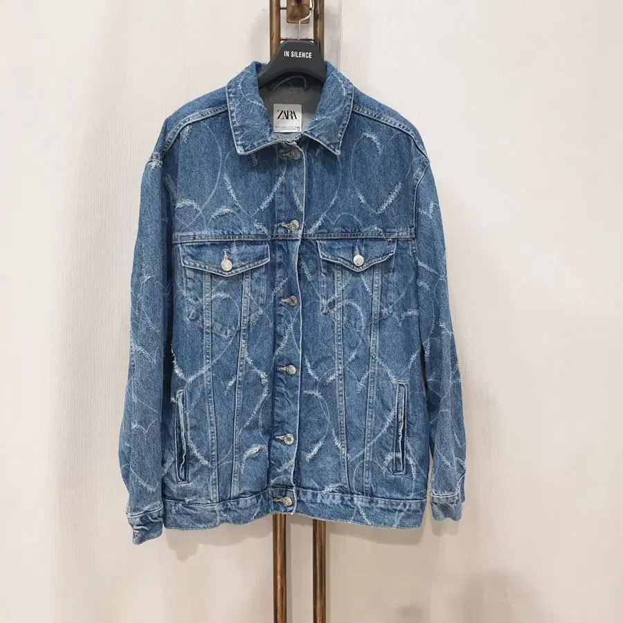 (JJ31070)자라(ZARA) 데미지 워싱 데님 자켓 청자켓 100