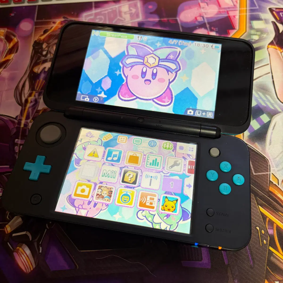 닌텐도 NEW 2DS XL 블랙/블루 게임기 순정 (게임다수포함)
