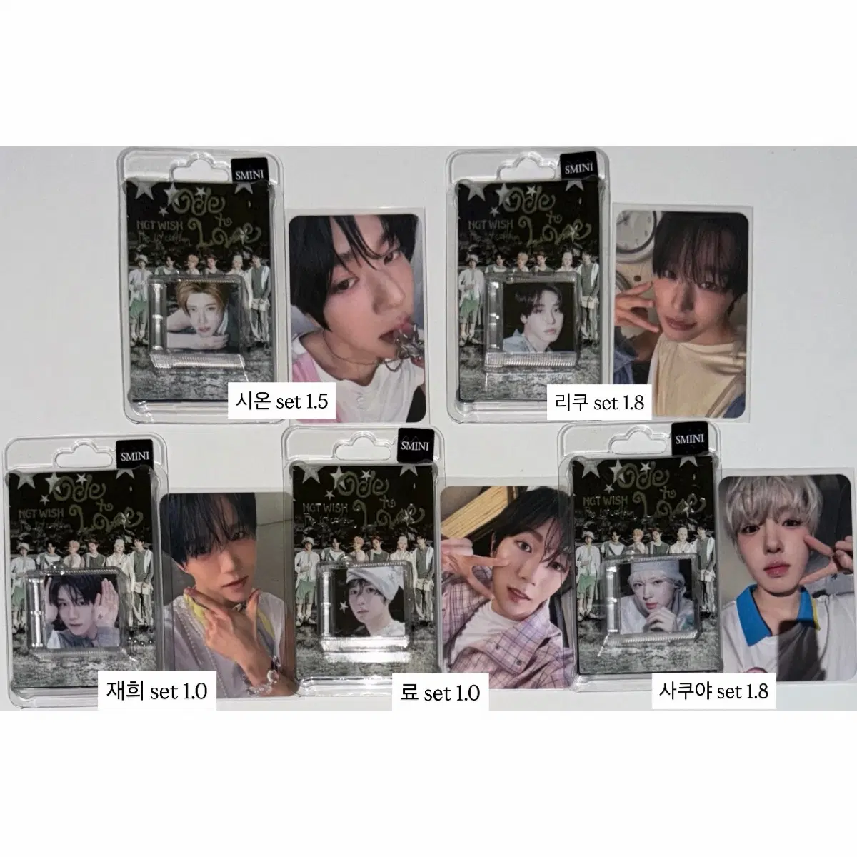 엔시티 위시 오드투러브 일본 무모샵 미개봉 스미니 앨범 시온 리쿠 유우시 재희 료 사쿠야 포카 분철