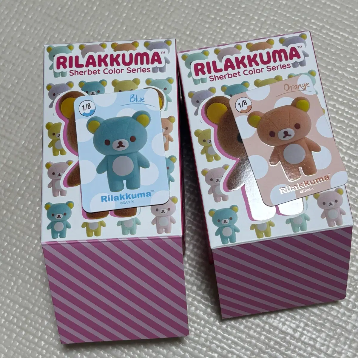 산엑스 샤베트 리락쿠마 셔벗 컬러 시리즈 피규어 블루/오렌지 플로키