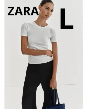 ZARA 메탈릭 립 니트탑 L