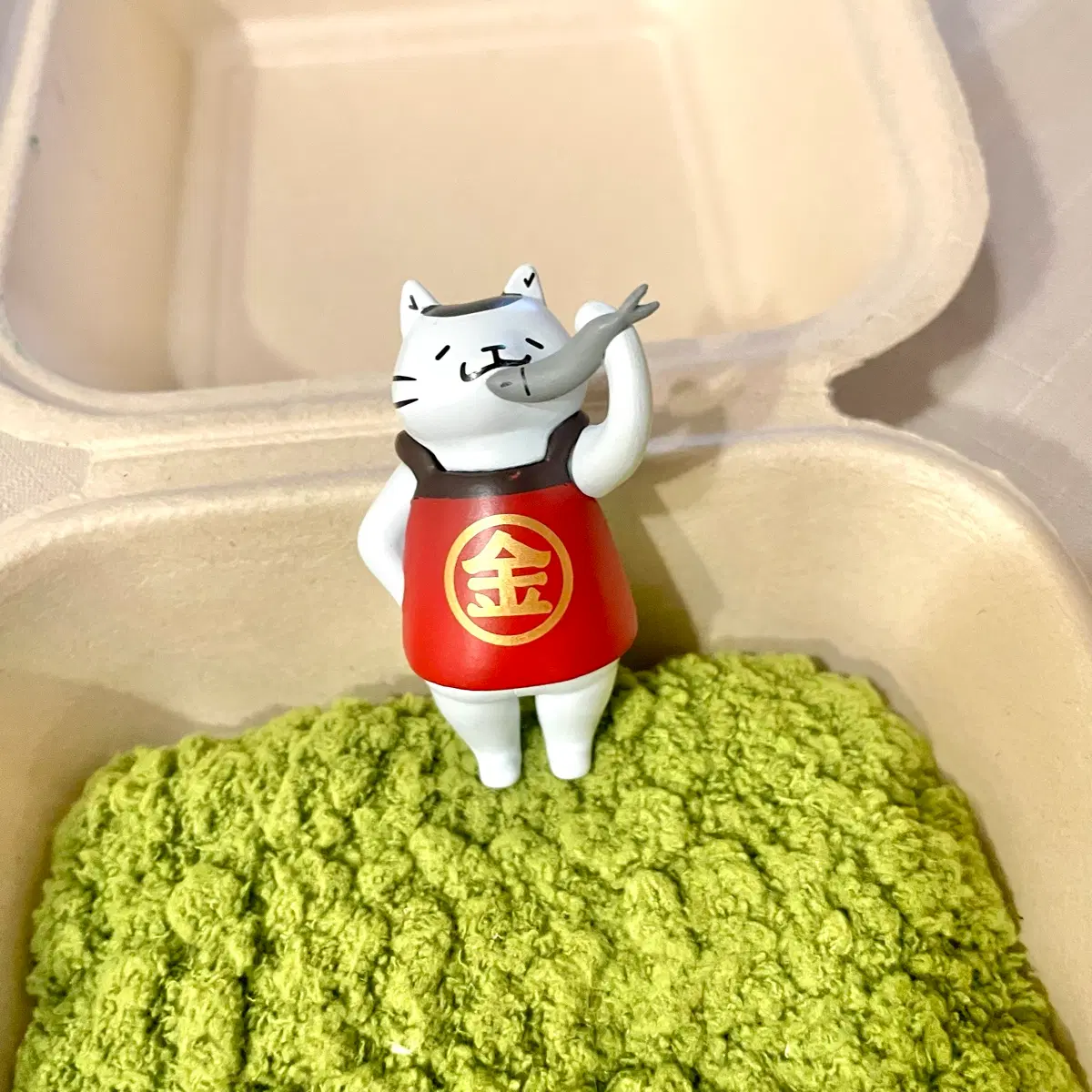 재래시장 냥이들 생선 장수 고양이 피규어
