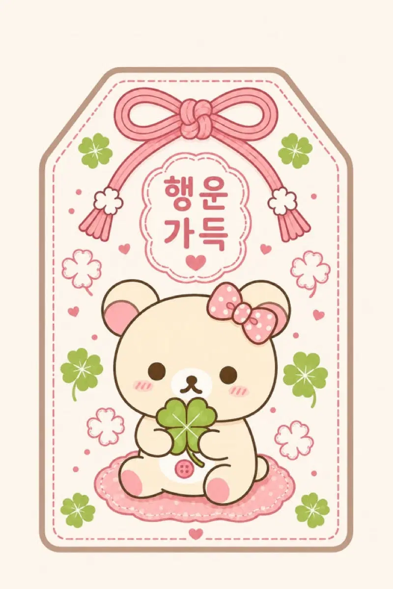 리락쿠마 코리락쿠마 행운부적 대지 포카 바인더
