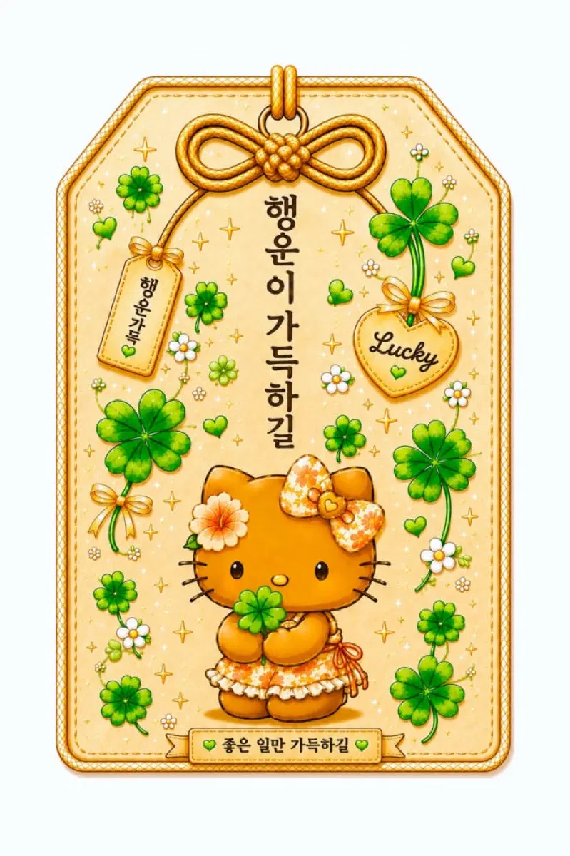 태닝키티 행운부적 대지 포카 바인더