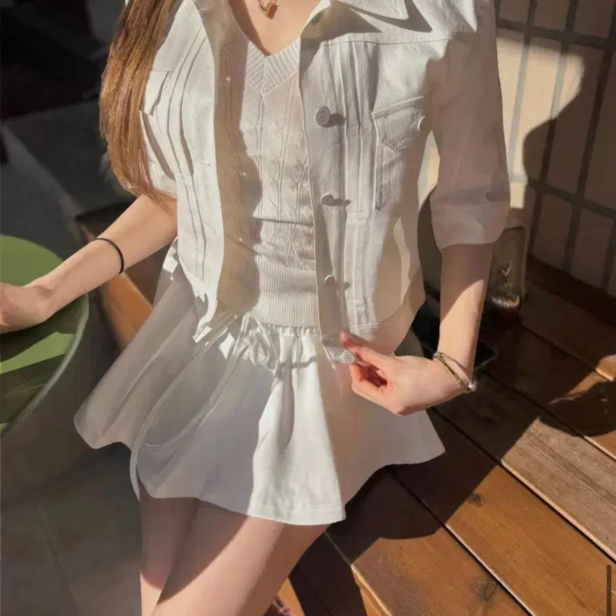 제이쁨 수입 새틴 칠부자켓 새상품