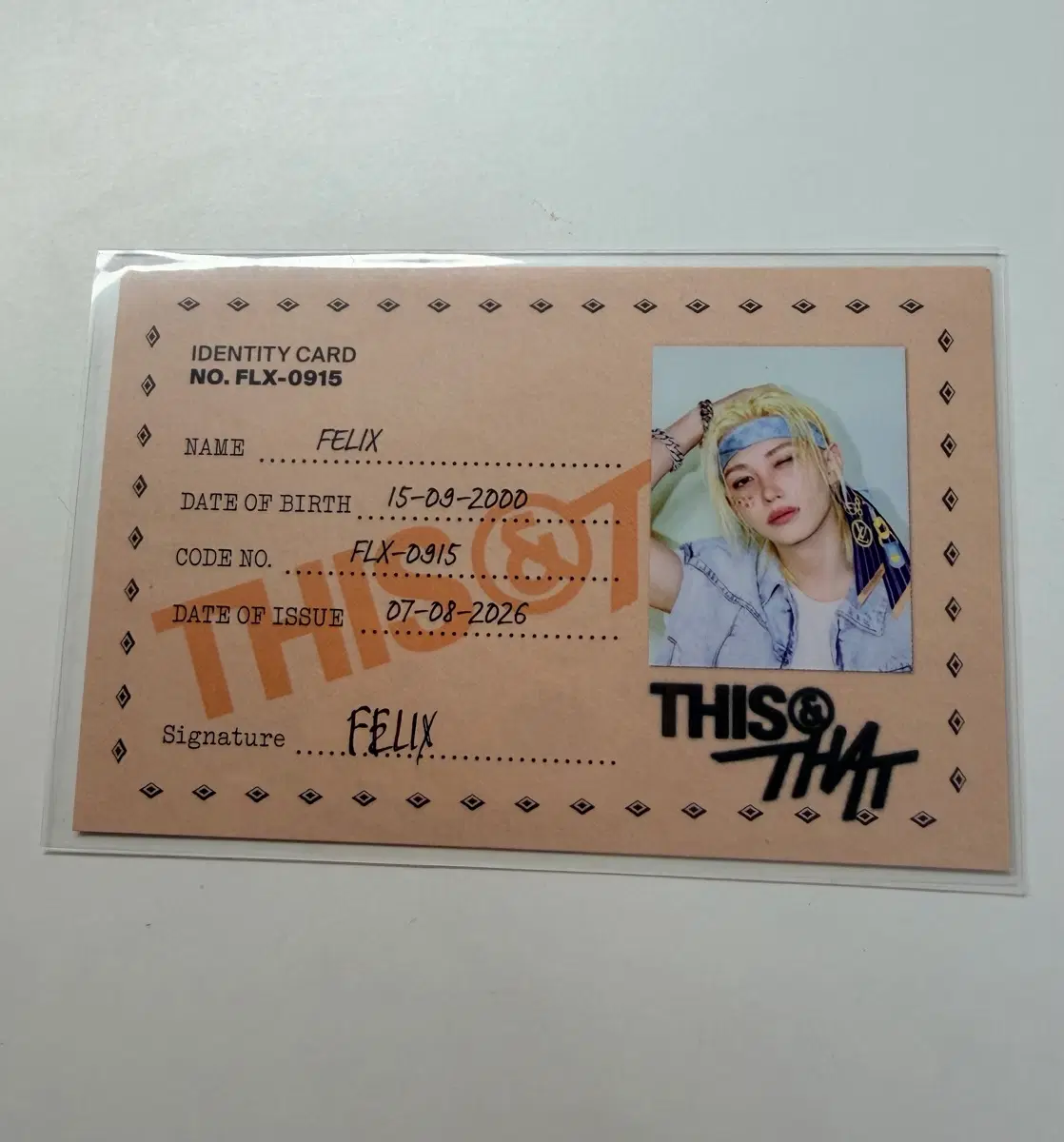 스트레이 키즈 디스앤댓 THAT ver. 필릭스 ID카드