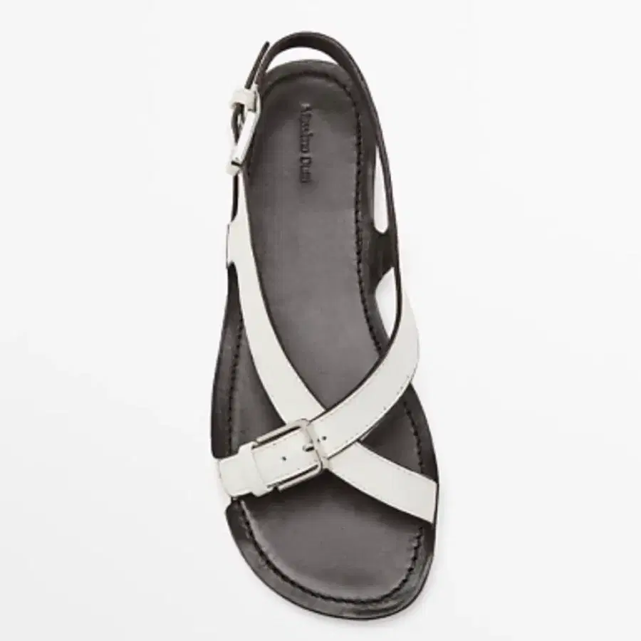 Massimo Dutti 레더 플랫 샌들 버클 디테일 240