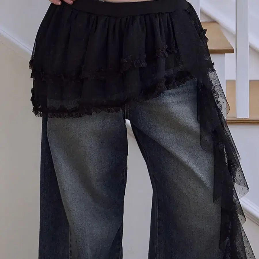 로제프란츠 Lace Layered Mini Skirt