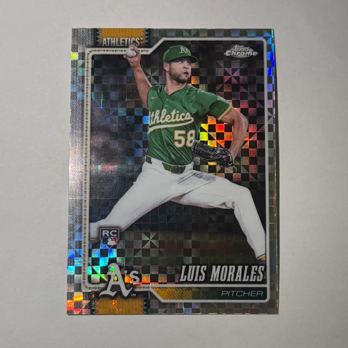 [루키] 오클랜드 애슬레틱스 루이스 모랄레스 루키 엑스프렉터 탑스크롬 MLB 야구 카드