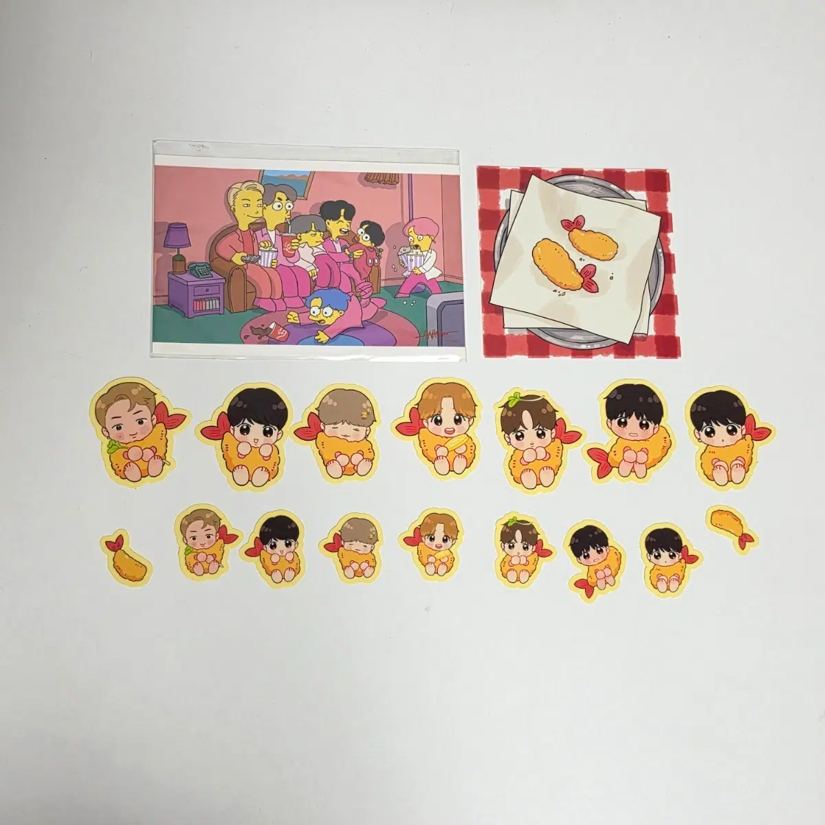 방탄소년단 조각스티커 튀김소년단 bts sticker