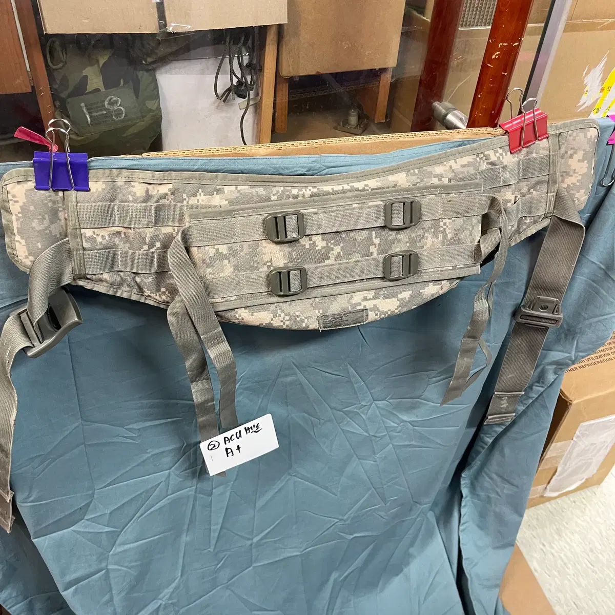 ACU럭색부품허리벨트2.[오리지널/A+급] 미군 MOLLE II 라지 럭색 몰딩 허리벨트 (ACU 디지털 카모)