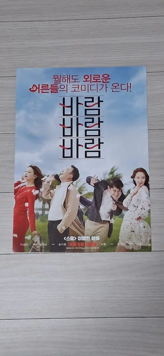 이병헌감독 이성민 신하균 송지효 이엘 고준 바람바람바람(2018년)전단지