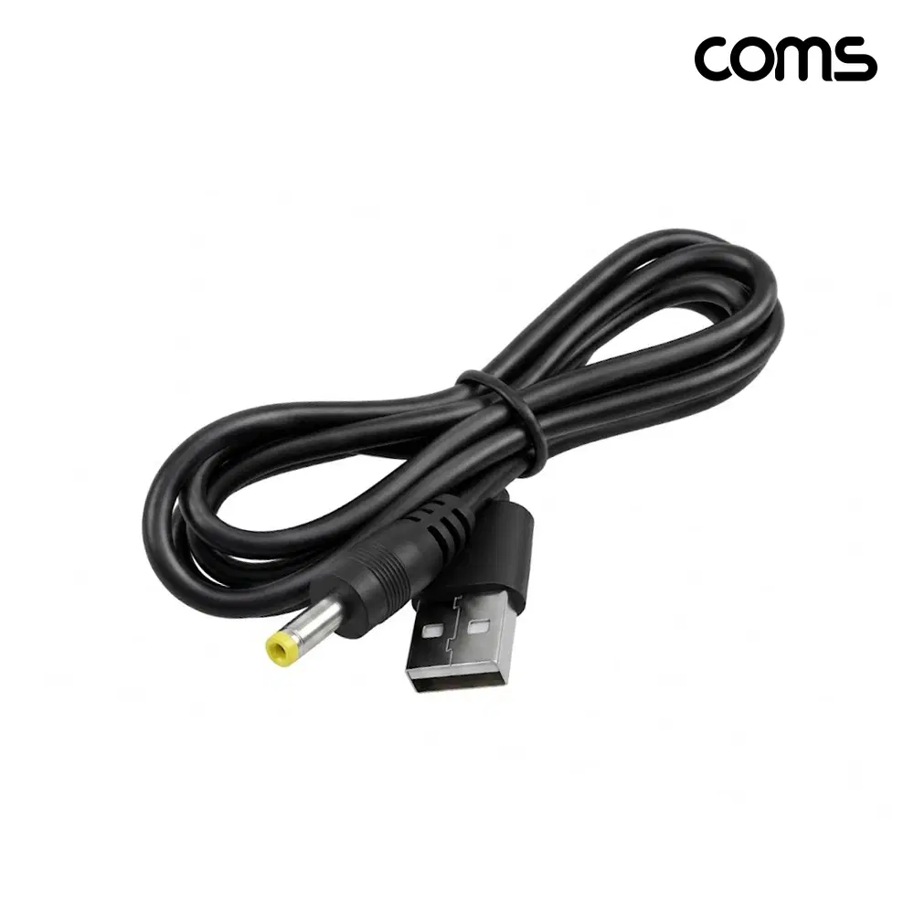 딜러가격(새상품)[IK082] Coms A타입 전원 변환케이블 1m USB A to DC 외경 4.0 내경 1.7