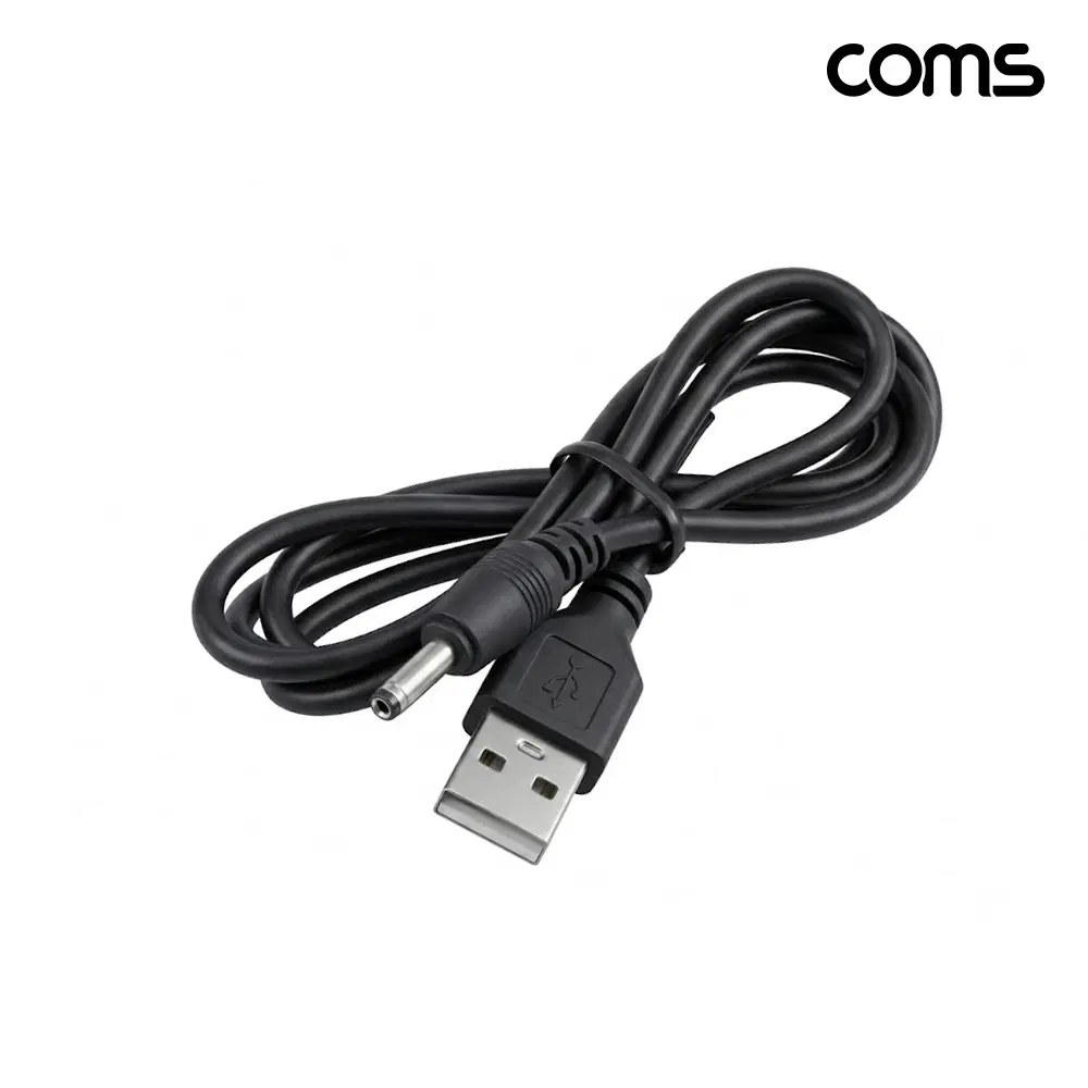 딜러가격(새상품)[IK084] Coms A타입 전원 변환케이블 1m USB A to DC 외경 3.5 내경 1.35