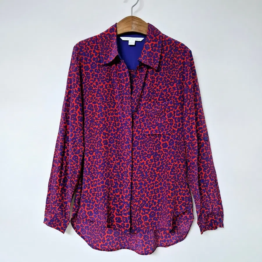 #DVF 다이앤본 퍼스텐버그 실크100 레오파드 d791