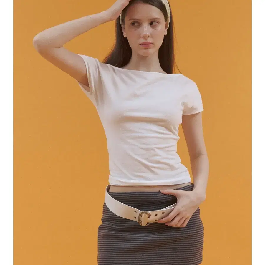 헤더먼트stripe skirt shorts(grey)