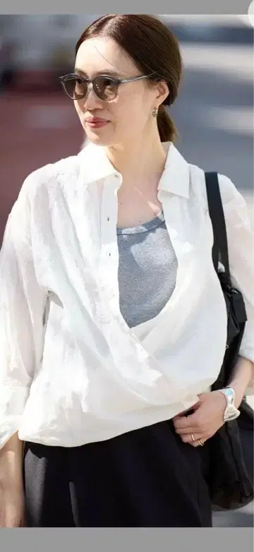완판 SLOBE IENA 린넨 코튼 카슈쿨 셔츠 화이트