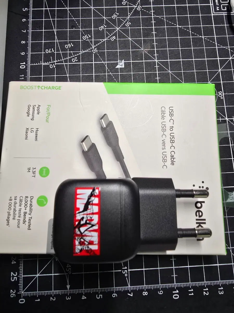 벨킨 마블 에디션 USB-C 충전기(45w), C to C케이블(1m)