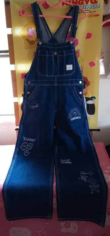로데오 크라운 데님 살로펫 오버롤