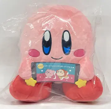 BANDAI SPIRITS 제일복권 별의 커비 푸푸푸한 어느 날 B상 푹신푹신 커비 봉제 인형 스마트폰 스탠드