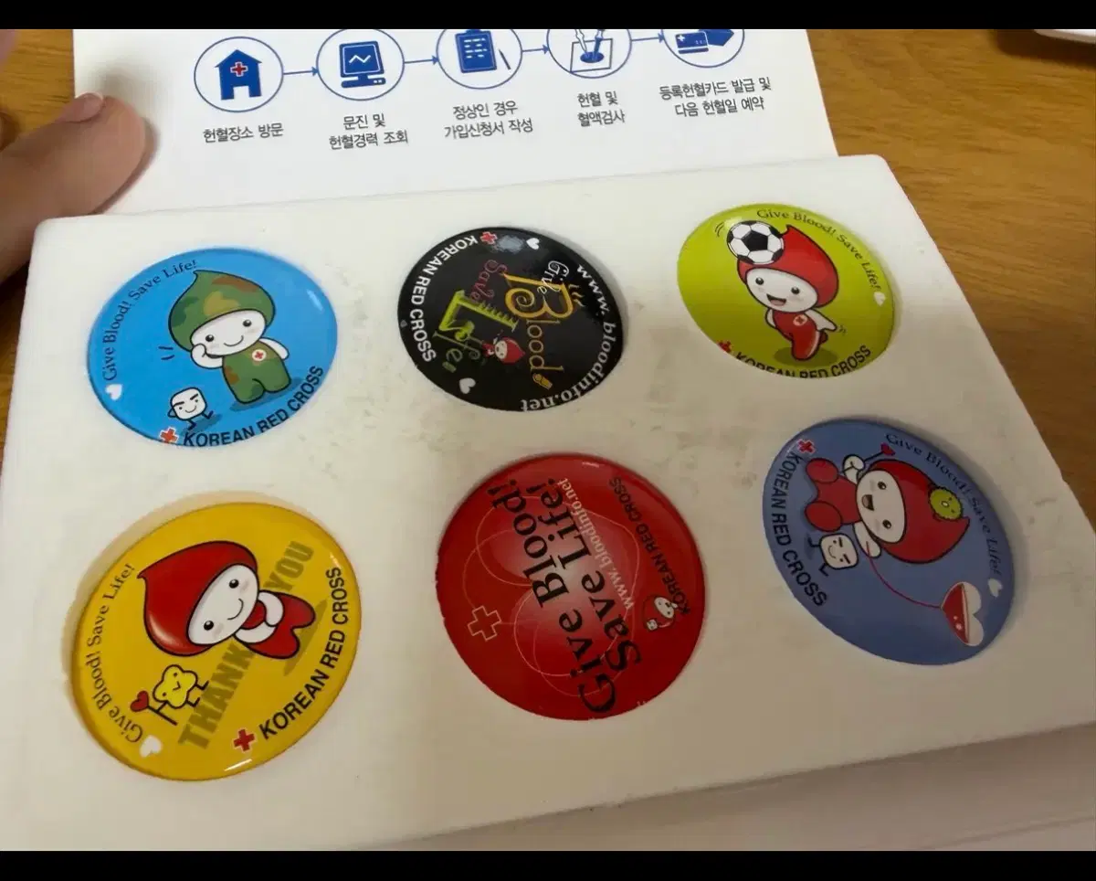 대한적십자사 뱃지 rcy뱃지
